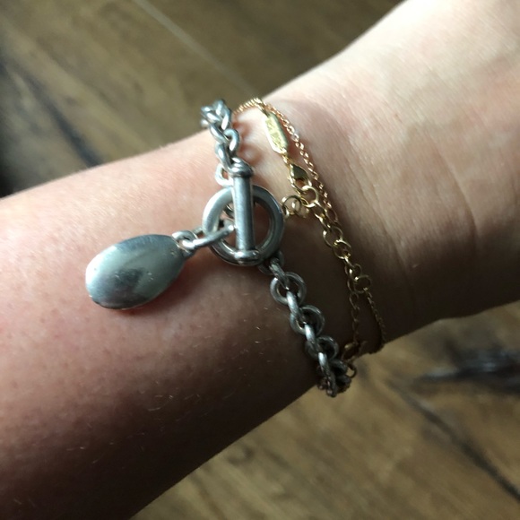 Vintage Sterling Silver Toggle Bracelet - Picture 6 of 13